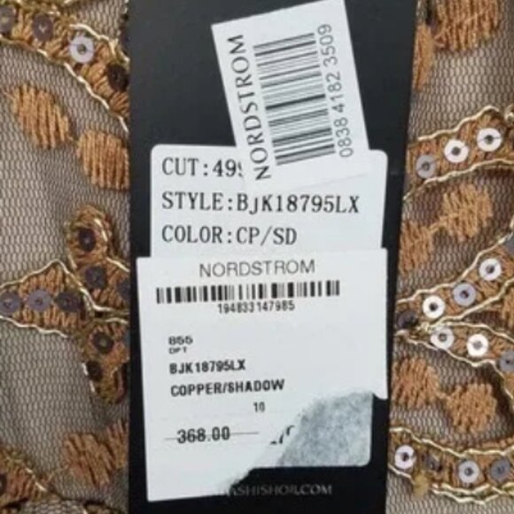 NWT Tadashi Shoji Miranda Sequin Embroidered Gown Sz 10. Mother of Bride Formal - Picture 4 of 6